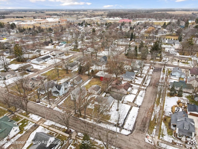 aerial view featuring a residential view