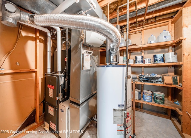 utilities featuring gas water heater