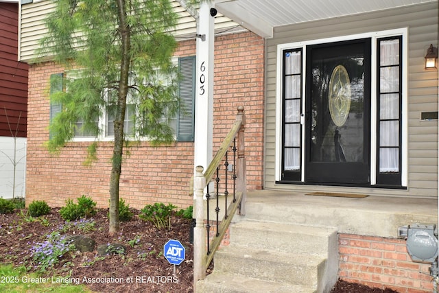 603 N Harrison Rd, East Lansing, MI 48823 - entrance to property featuring brick siding