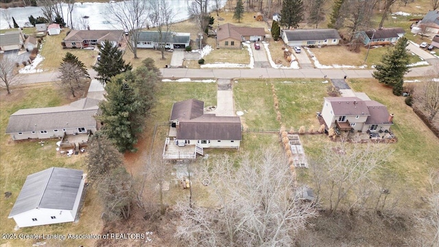 drone / aerial view with a residential view