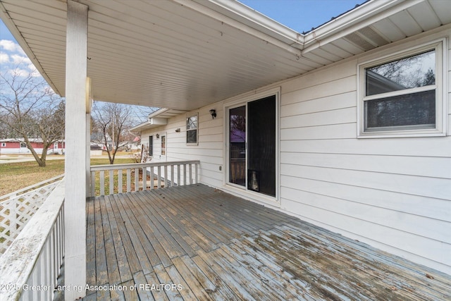 view of wooden deck