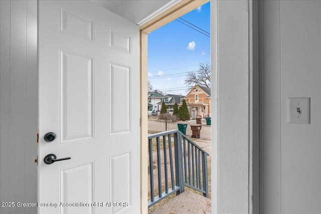 entryway with a residential view