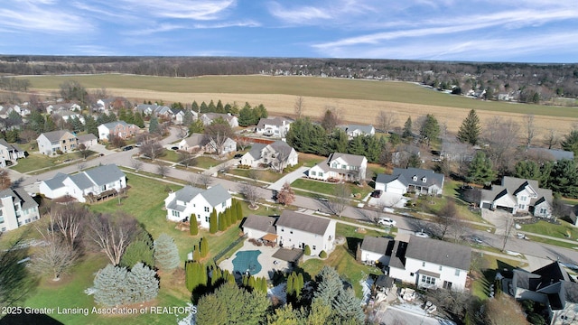 bird's eye view featuring a residential view