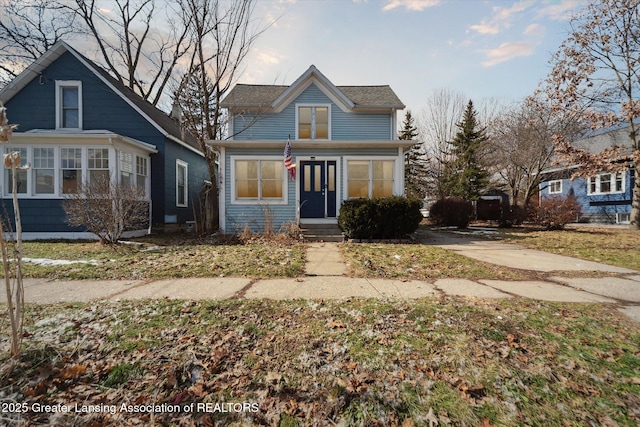 view of front of home with entry steps