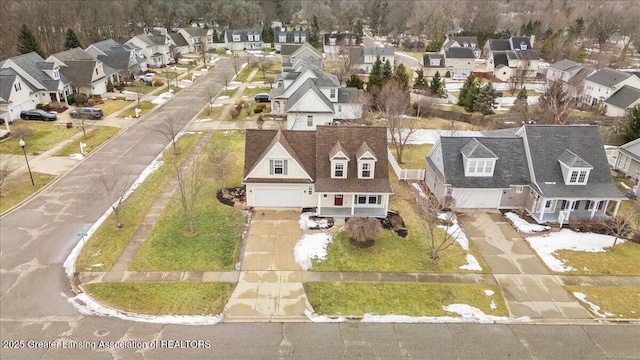 drone / aerial view featuring a residential view