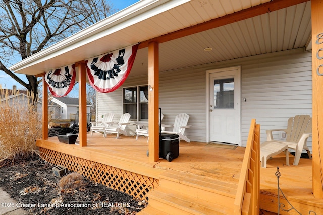 view of wooden deck