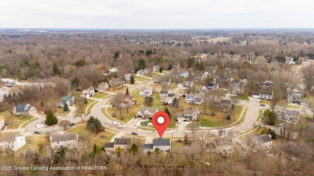 drone / aerial view featuring a residential view