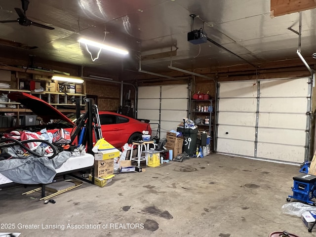 garage featuring a garage door opener