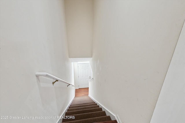 stairs with baseboards