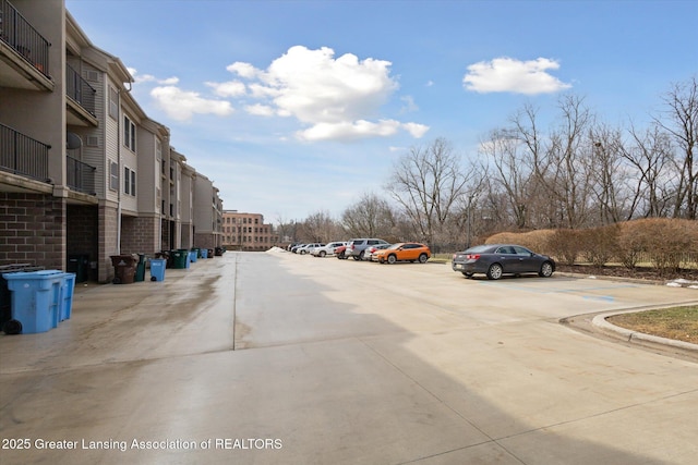 view of uncovered parking lot