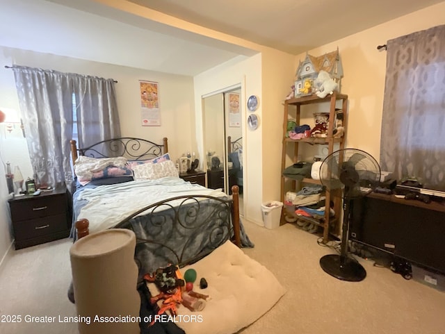 view of carpeted bedroom