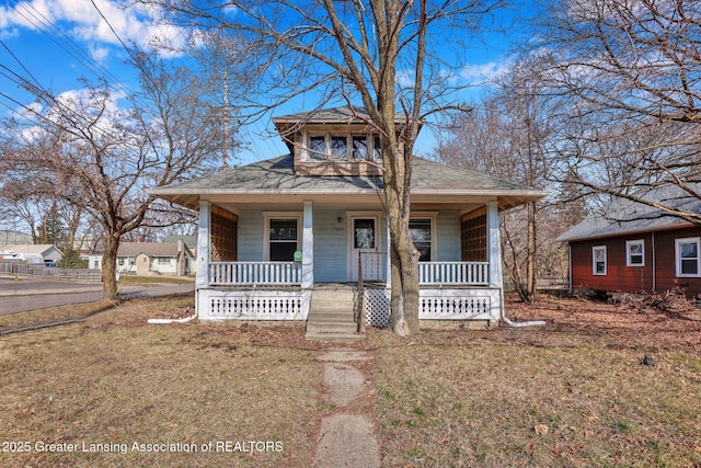 bungalow-style house with covered porch