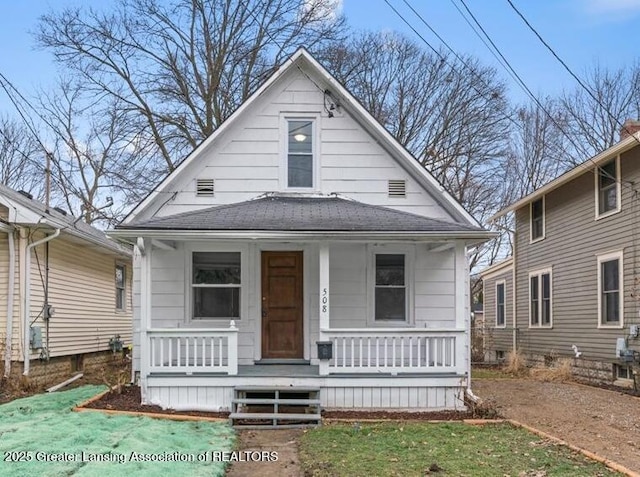 bungalow-style house featuring a porch