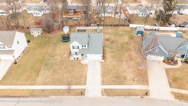 aerial view featuring a residential view