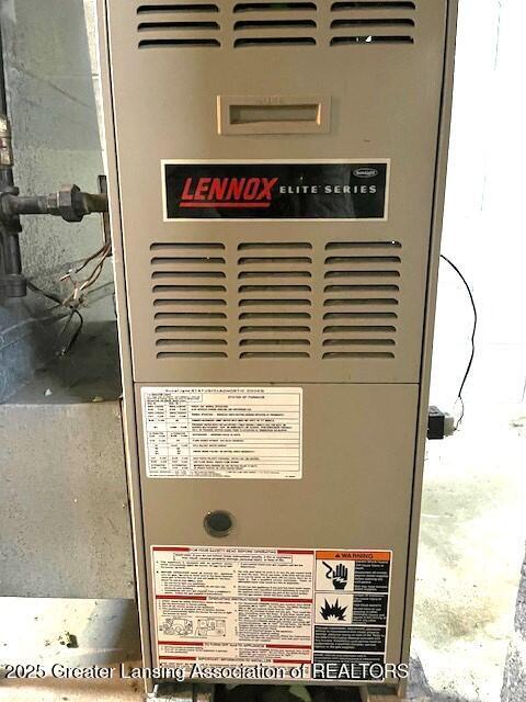 details featuring heating unit