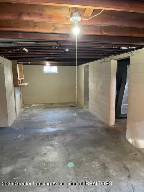 view of basement