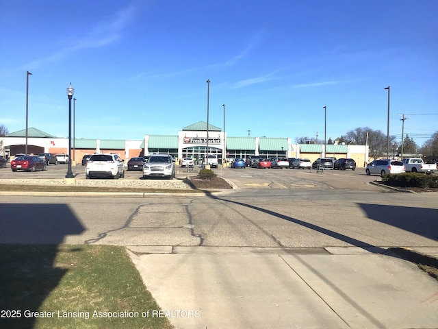 view of uncovered parking lot