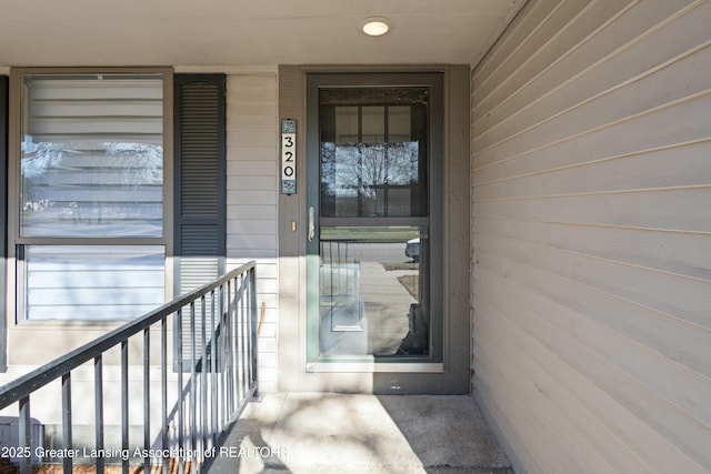 view of doorway to property