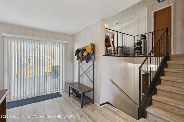 interior space with wood finished floors