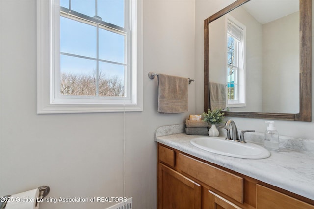 bathroom featuring vanity