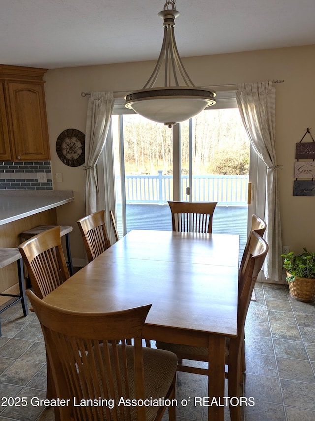 view of dining space