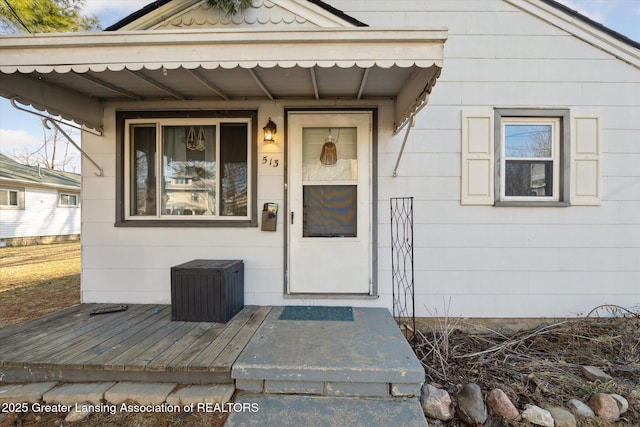 view of doorway to property