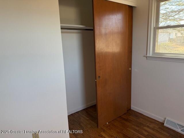 closet featuring visible vents