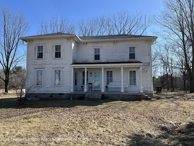 italianate-style house with covered porch