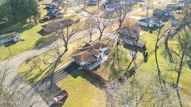 bird's eye view with a residential view