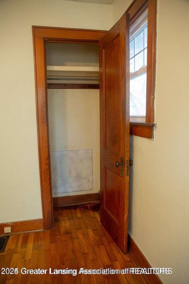 closet featuring visible vents