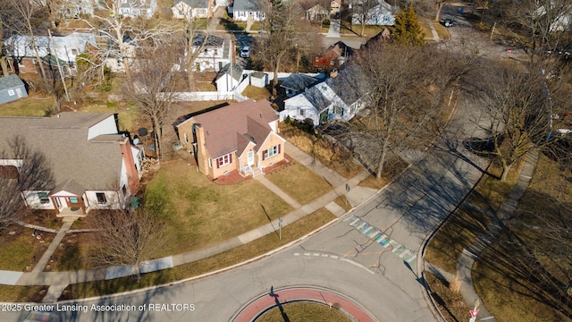 drone / aerial view with a residential view