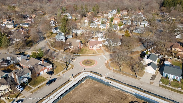 aerial view with a residential view