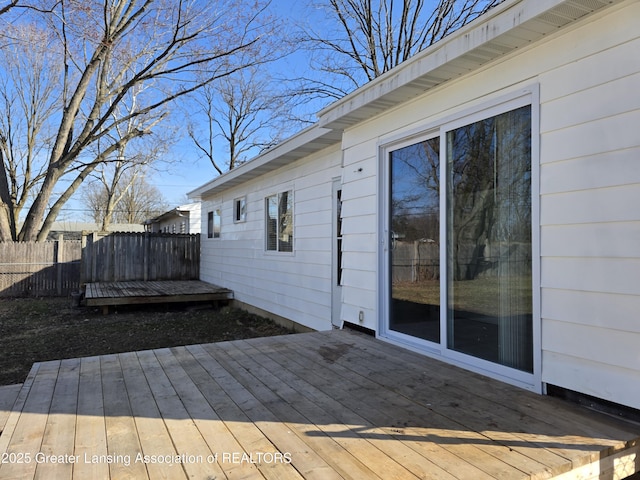 wooden deck with fence