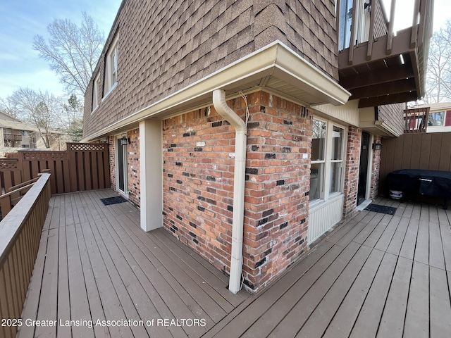 view of wooden terrace