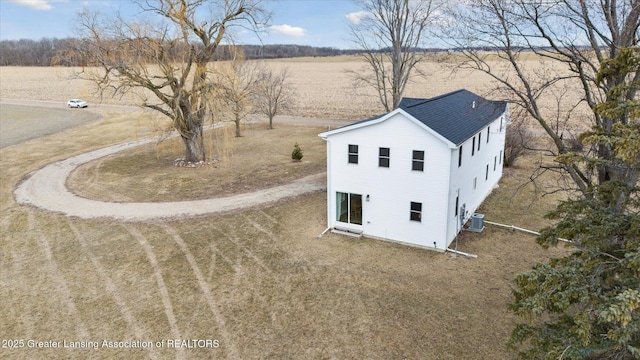 drone / aerial view featuring a rural view