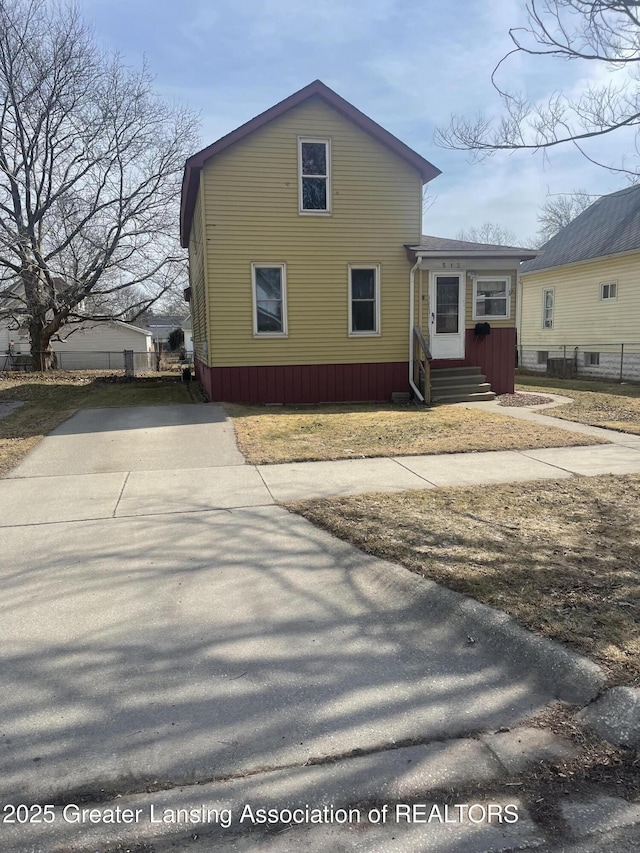 view of front of home with entry steps