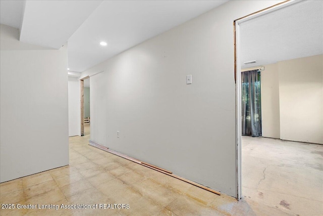 empty room with tile patterned floors