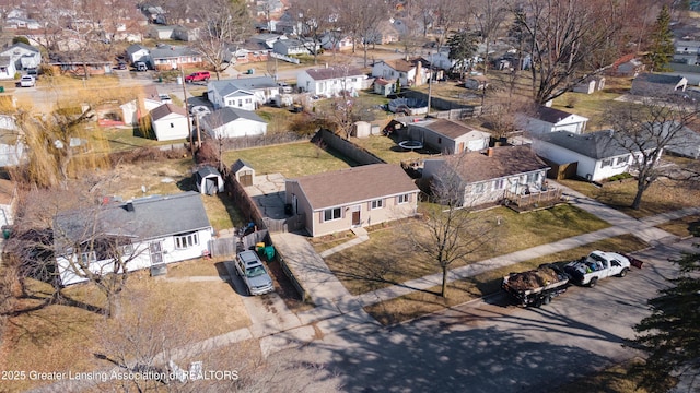 drone / aerial view featuring a residential view