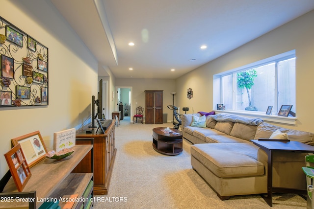 2860 Black Oak St, Webberville, MI 48892 - living room with carpet floors and recessed lighting