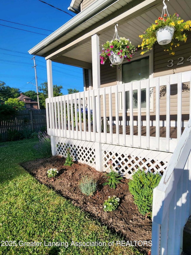 deck with fence