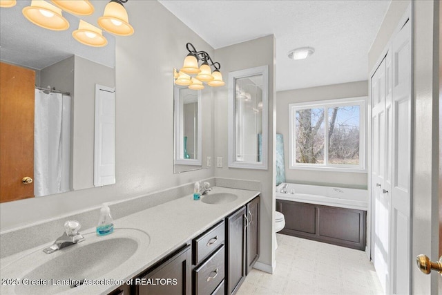 13305 Nelson, Bath, MI 48808 - full bath with a sink, tile patterned floors, double vanity, and a bath