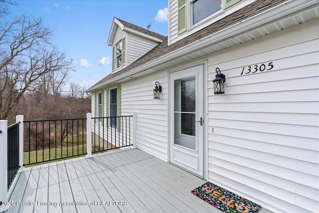 13305 Nelson, Bath, MI 48808 - view of wooden deck