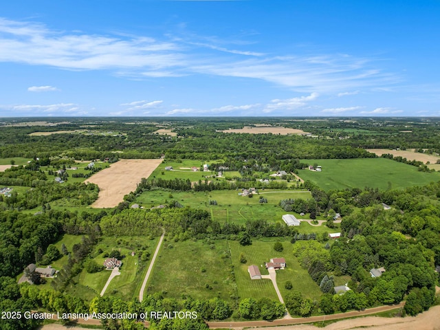 13600 Forest Hill Rd, Grand Ledge, MI 48837 - aerial view of property and surrounding area featuring rural landscape