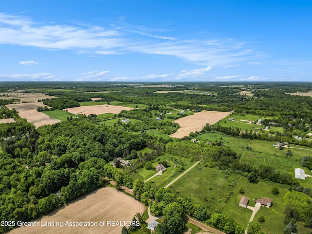 13600 Forest Hill Rd, Grand Ledge, MI 48837 - aerial view of property's location with rural landscape