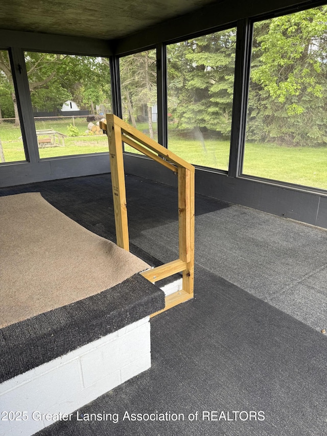 831 Jackson St, Eaton Rapids, MI 48827 - view of unfurnished sunroom
