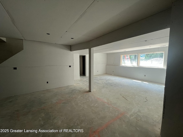6764 Abbey Ln, Grand Ledge, MI 48837 - spare room with concrete flooring