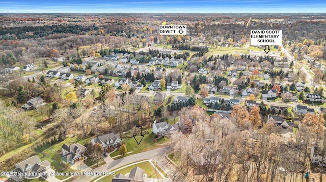 2495 Julie Way, Dewitt, MI 48820 - drone / aerial view featuring a residential view
