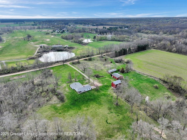 12302 Sandborn Rd, Portland, MI 48875 - drone / aerial view with a rural view