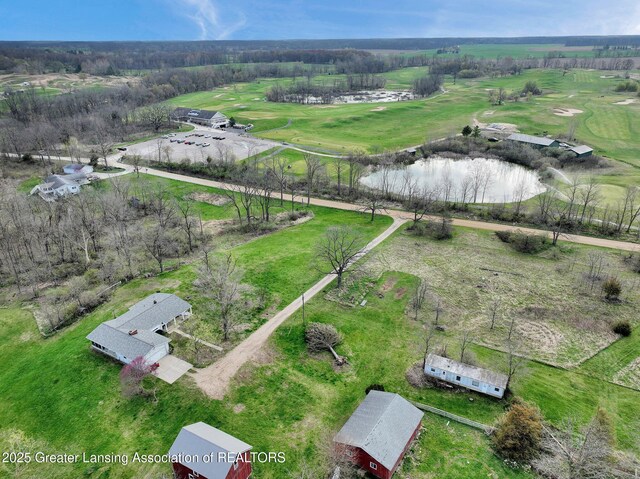 12302 Sandborn Rd, Portland, MI 48875 - aerial view with a water view