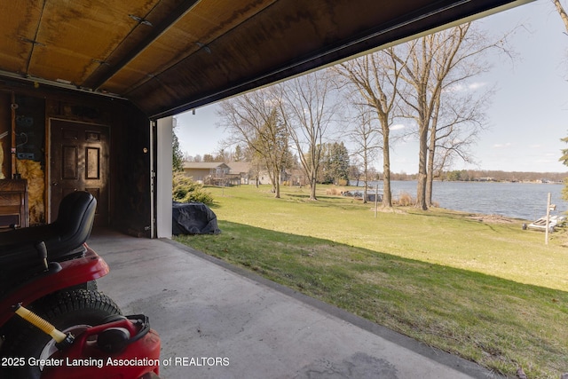 9605 Jason Rd, Laingsburg, MI 48848 - view of patio / terrace with a water view